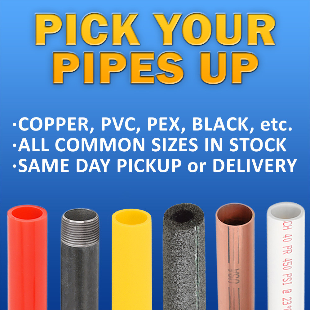 Pipes & Pipe Nipples - Copper, Black, PEX