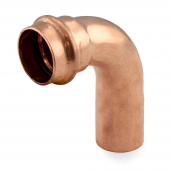 1" Press Copper 90° Street Elbow, Made in the USA Apollo