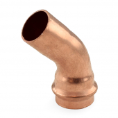 1" Press Copper 45° Street Elbow, Made in the USA Apollo