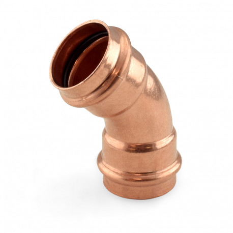 1-1/4" Press Copper 45° Elbow, Made in the USA Apollo
