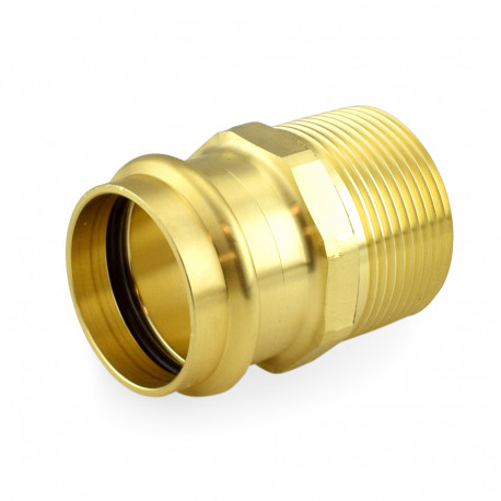 1-1/4" Press x Male Threaded Adapter, Lead-Free Brass, Made in the USA Apollo