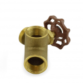3/4" FPT Water Heater Drain Valve w/ Recirculation Outlet, Lead-Free Webstone Valves