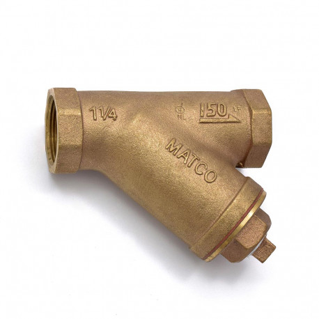 1-1/4" Threaded Y-Strainer, Cast Bronze, with Plug (Lead-Free) Matco-Norca