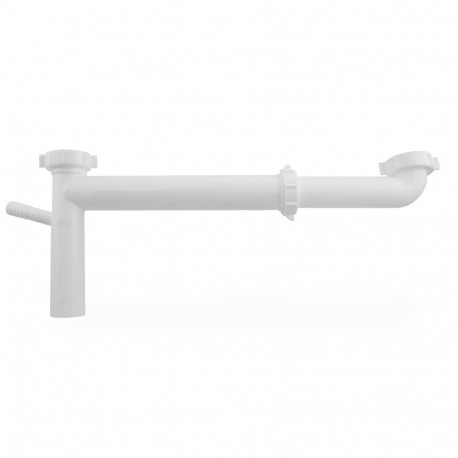 1-1/2" End Outlet Waste Kit w/ Dishwasher Tailpiece, Adjustable (12"-16"), White Plastic Sioux Chief