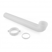 1-1/2" x 12", Slip Joint Waste Bend, White Plastic Sioux Chief