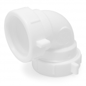 1-1/2" 90° Elbow, White Plastic Sioux Chief