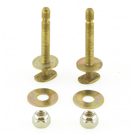 1/4" x 2-1/4" Long Snap-It Solid Brass Closet Bolts Kit Sioux Chief