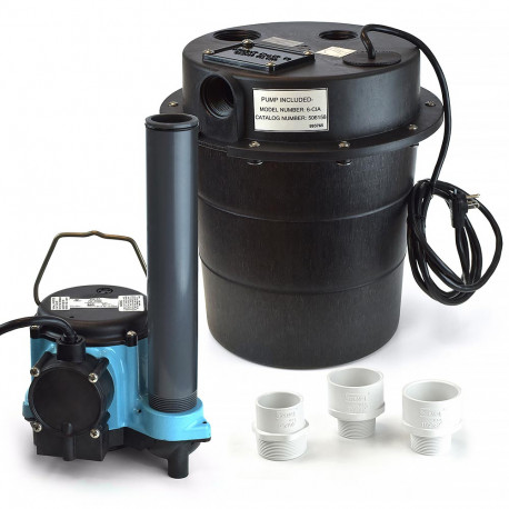 WRS-6 Drainosaur Water Removal System w/ 9' cord, 5 gallon capacity, 1/3 HP, 115V Little Giant