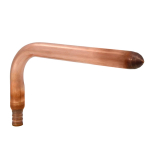 Copper Stub Out Elbow for 1/2" PEX Tubing, 8" x 3.5"