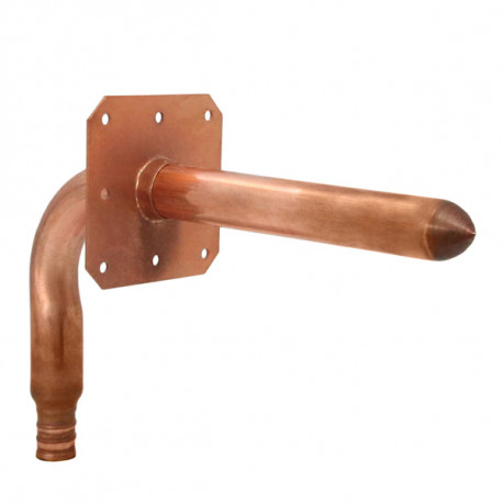 Copper Stub Out Elbow w/ Ear for 1/2" PEX Tubing, 8" x 3.5" Sioux Chief