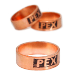 3/8" PEX Copper Crimp Rings (100/bag), Made in USA