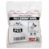 3/4" PEX Copper Crimp Rings (100/bag), Made in USA Sioux Chief
