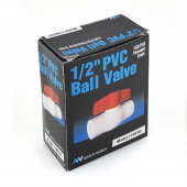 1/2" PVC Ball Valve, FPT Threaded, Sch. 40/80 Matco-Norca