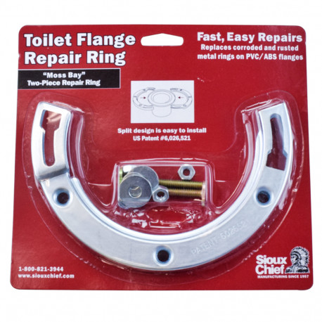 "Moss Bay" Style Steel Closet Flange Repair Ring Kit w/ Bolts Sioux Chief