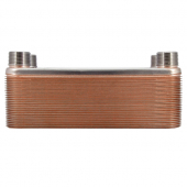 50-Plate, 3" x 8" Brazed Plate Heat Exchanger with 3/4" MNPT Ports Everhot