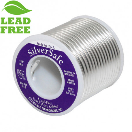 SilverSafe Lead-Free Solder, 1lb spool Canfield