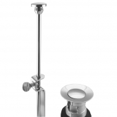 Bathroom Sink Overflow Pop Up Drain Assembly w/ Lift Rod, Chrome Plated Matco-Norca