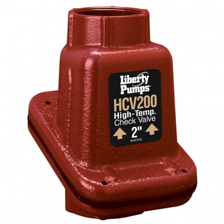 2" Cast Iron Check Valve for High-Temperature Sump Pumps, up to 200°F, Threaded Liberty Pumps