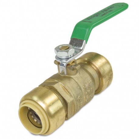 3/4" x 3/4" Push To Connect Ball Valve, Lead-Free Wright Valves