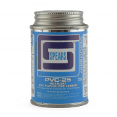 4 oz (1/4 pint) Wet-N-Dry Primerless PVC Cement w/ Dauber, Med Body, Very-Fast Set, Aqua Blue Spears