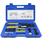 PEX Crimp Tool Kit w/ Decrimper for sizes 3/8", 1/2", 5/8" and 3/4"