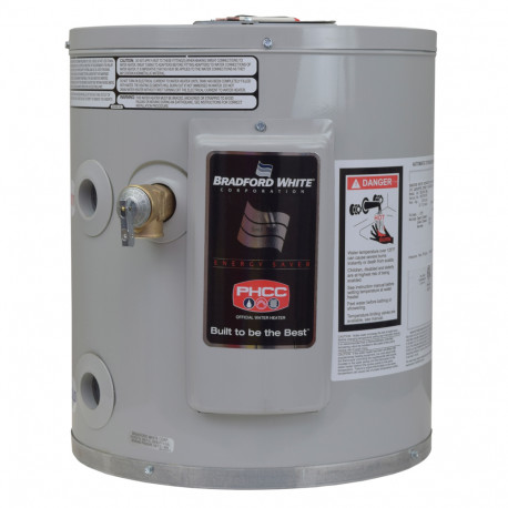 6 Gal, Compact/Utility Electric Water Heater, 120V, 6-Yr Wrty Bradford White