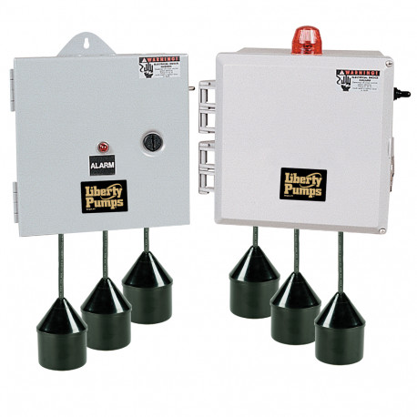 Indoor Simplex Sewage/Grinder Pump System Control w/ 20ft cord, 115/208/230V, up to 2HP (15-20A) Liberty Pumps