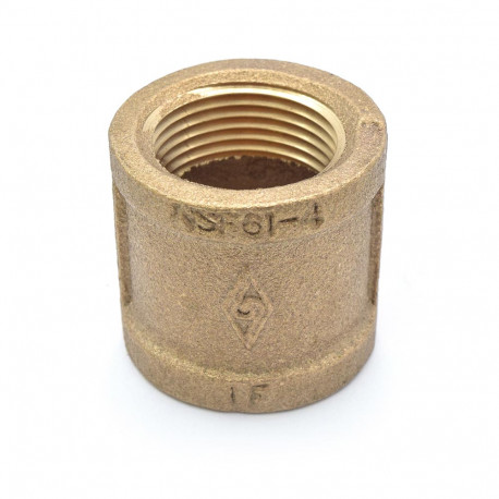 1" FPT Brass Coupling, Lead-Free Matco-Norca