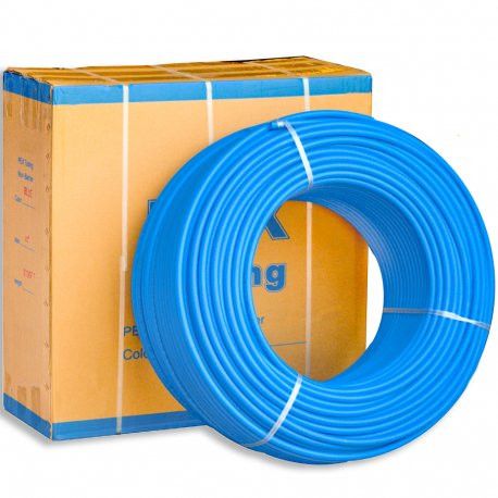 Two Pack SUPPLY GIANT QYLUSC10012 PEX Potable Water Tubing Combo Non-Barrier Pipe for Residential or Commercial 1 Red + 1 Blue 1/2 Inch x 100 Feet 