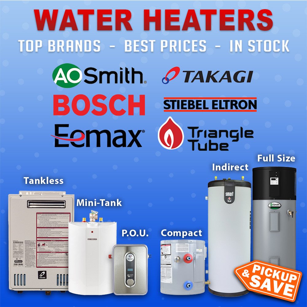 Gas and Electric Tankless & Storage Water Heaters