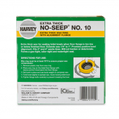 No-Seep #10 Wax Closet Gasket/Ring with Flange, Extra-Thick, fits 3" or 4" Harvey