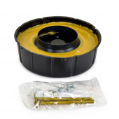 #35 Reinforced Wax Closet Gasket/Ring Extender with Flange Kit, incl. brass bolts, fits 3" or 4" Harvey