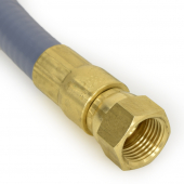 12ft Quick-Disconnect, PVC-Coated, Portable Gas Appliance/BBQ Connector, 3/8" FIP x 3/8" FIP, 3/8" ID Dormont