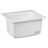 25" x 22" x 13.75" Utility Sink, White Mustee