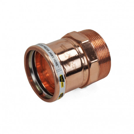 2-1/2" Press x Male Threaded Copper Adapter, Made in the USA Apollo