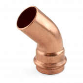 1-1/2" Press Copper 45° Street Elbow, Made in the USA Apollo