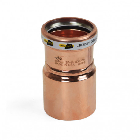 2-1/2" FTG x 2" Press Copper Reducer, Made in the USA Apollo