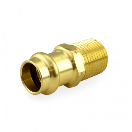 1/2" Press x Male Threaded Adapter, Lead-Free Brass, Made in the USA Apollo