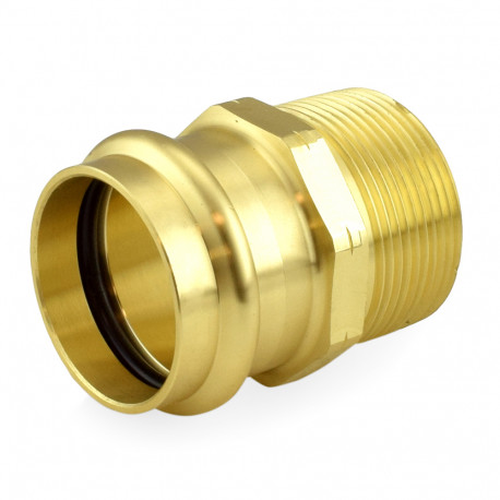 1-1/2" Press x Male Threaded Adapter, Lead-Free Brass, Made in the USA Apollo