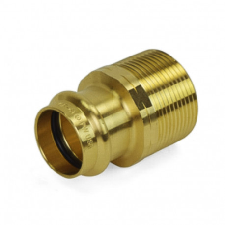 1-1/4" Press x 1-1/2" Male Threaded Adapter, Lead-Free Brass, Made in the USA Apollo