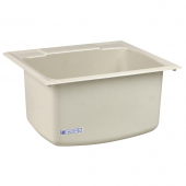 25" x 22" x 13.75" Utility Sink, Biscuit Mustee