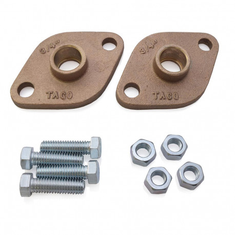 3/4" Sweat Bronze Freedom Flanges, Lead-Free (Pair) Taco