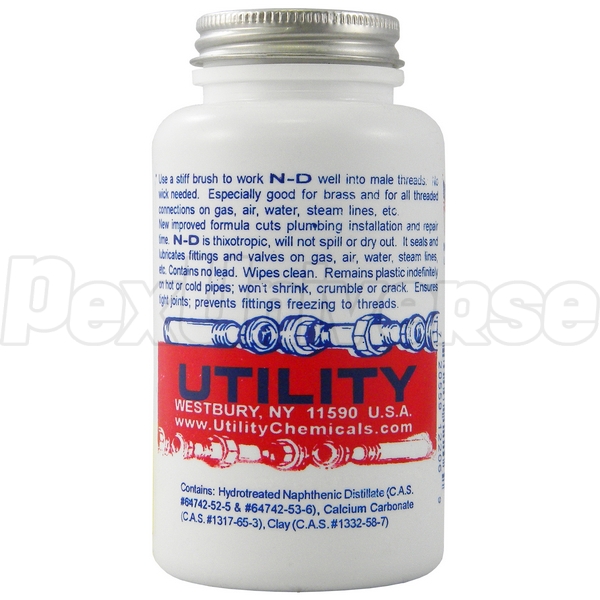 No-Drip Pipe Dope/Joint Compound with Brush Cap, 1/2 pt by Utility ...