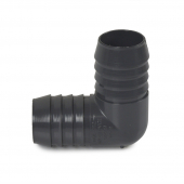 1-1/4" Barbed Insert 90° PVC Elbow, Sch 40, Gray Spears