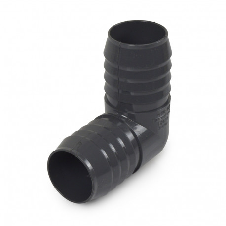 1-1/2" Barbed Insert 90° PVC Elbow, Sch 40, Gray Spears