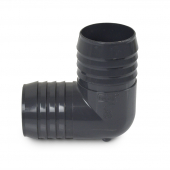 2" Barbed Insert 90° PVC Elbow, Sch 40, Gray Spears