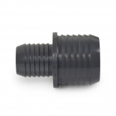 2" x 1-1/4" Barbed Insert PVC Reducing Coupling, Sch 40, Gray Spears