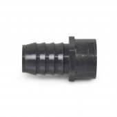 1" Barbed Insert x 3/4" Female NPT Threaded PVC Reducing Adapter, Sch 40, Gray Spears