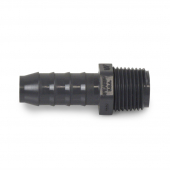 1/2" Barbed Insert x 1/2" Male NPT Threaded PVC Adapter, Sch 40, Gray Spears