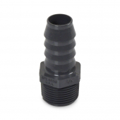 3/4" Barbed Insert x 3/4" Male NPT Threaded PVC Adapter, Sch 40, Gray Spears
